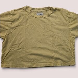 MATE Yellow Cropped T-Shirt